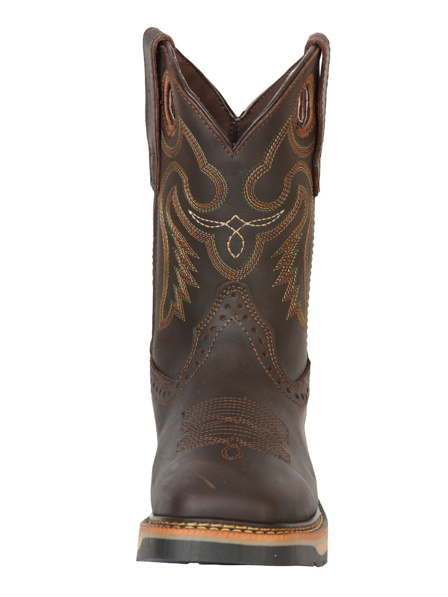 The Work Boot — Mocha Grasso Leather (No. 45368)