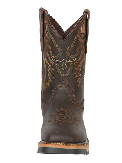 The Work Boot — Mocha Grasso Leather (No. 45368)