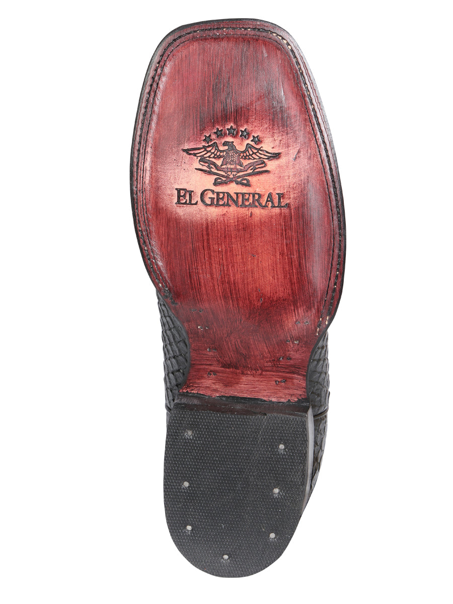 The Rodeo Boot — Black Python Print (No. 45398)