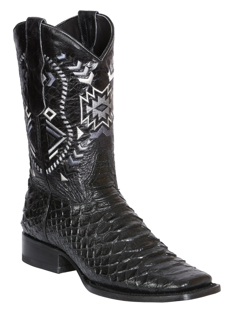 The Rodeo Boot — Black Python Print (No. 45398)
