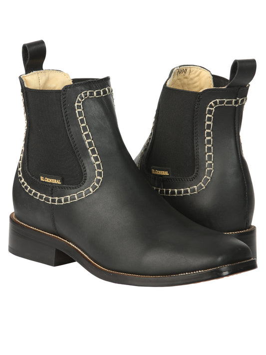 The Bulldog Ankle Boot — Black Leather (No. 45420)