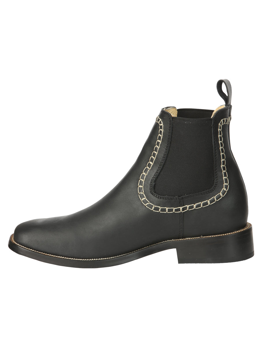 The Bulldog Ankle Boot — Black Leather (No. 45420)
