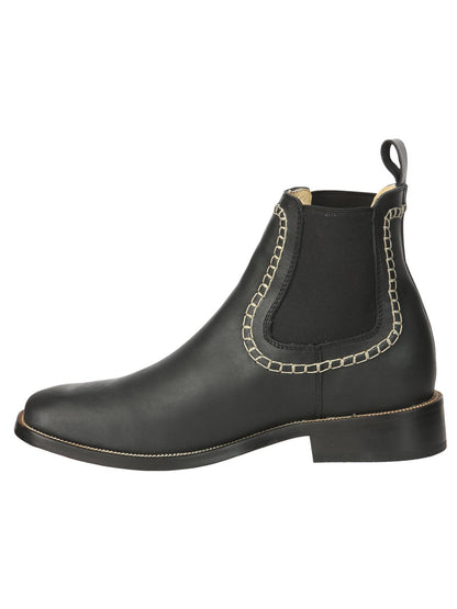 The Bulldog Ankle Boot — Black Leather (No. 45420)