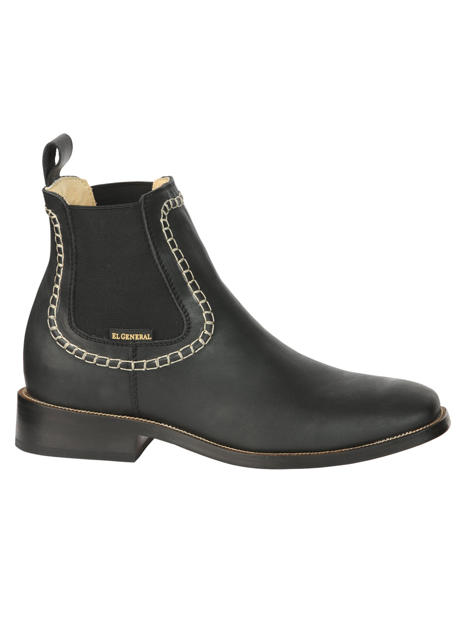 The Bulldog Ankle Boot — Black Leather (No. 45420)