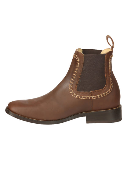 The Leather Ankle Boot — Brown (No. 45421)