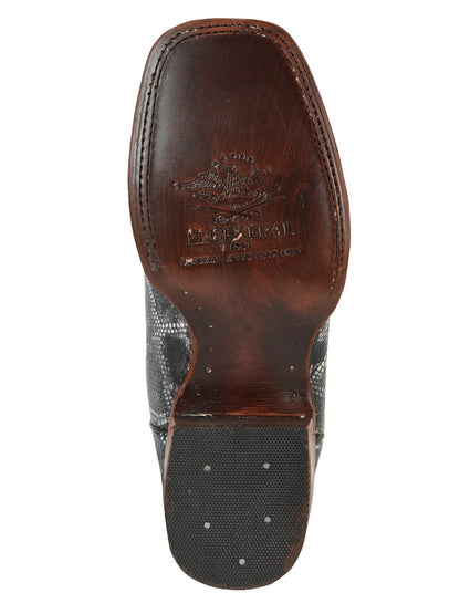 The Bulldog Rodeo Boot — Gray Python Print (No. 45432)