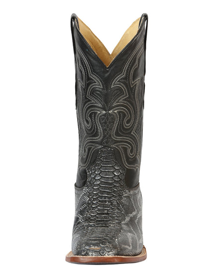 The Bulldog Rodeo Boot — Gray Python Print (No. 45432)