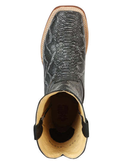 The Bulldog Rodeo Boot — Gray Python Print (No. 45432)