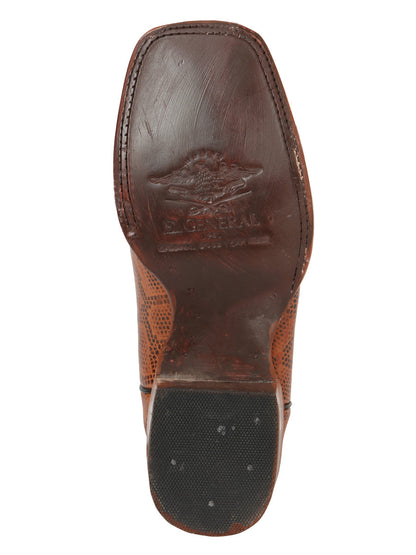 The Bulldog Rodeo Boot — Cognac Python Print (No. 45435)