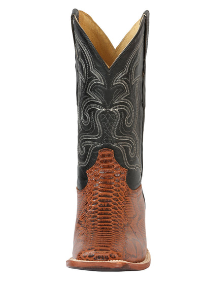 The Bulldog Rodeo Boot — Cognac Python Print (No. 45435)
