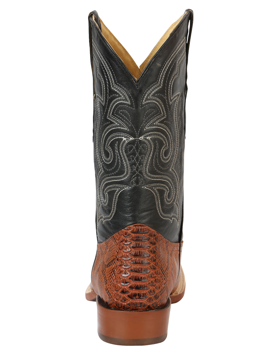 The Bulldog Rodeo Boot — Cognac Python Print (No. 45435)