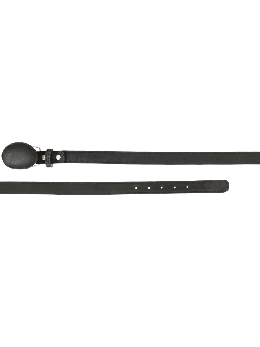 The Kids' Western Belt — Black Nobuck (No. 45441)