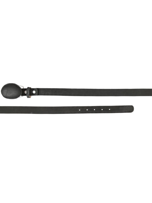 The Kids' Western Belt — Black Nobuck (No. 45441)