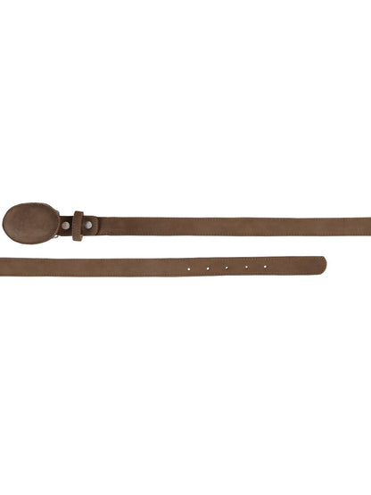The Kids' Western Belt — Taupe Nobuck (No. 45442)