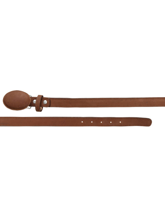 The Kids' Western Belt — Oak Nobuck (No. 45443)