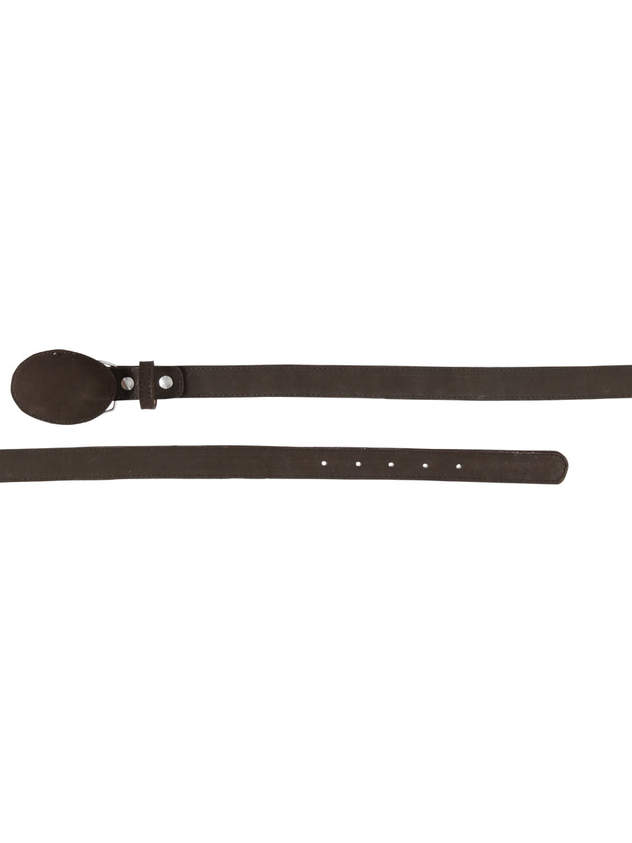The Kids' Western Belt — Chocolate Nobuck (No. 45445)