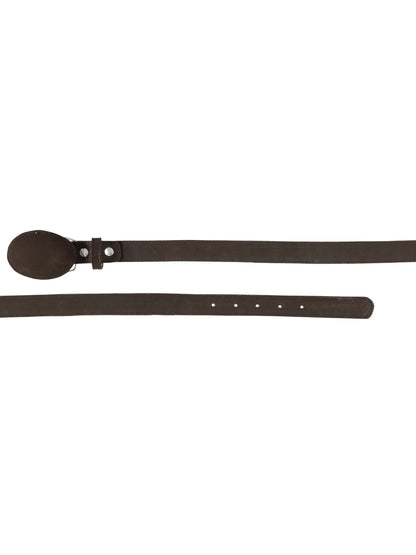The Kids' Western Belt — Chocolate Nobuck (No. 45445)