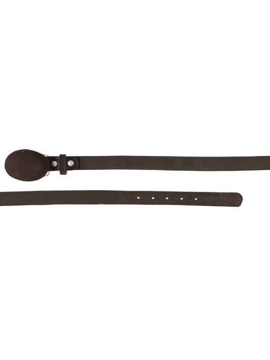 The Kids' Western Belt — Chocolate Nobuck (No. 45445)