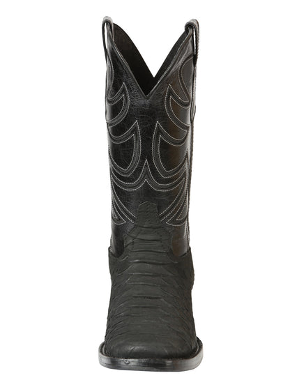 The Pro Rodeo Boot — Black Python Print (No. 45561)