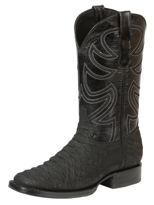 The Pro Rodeo Boot — Black Python Print (No. 45561)