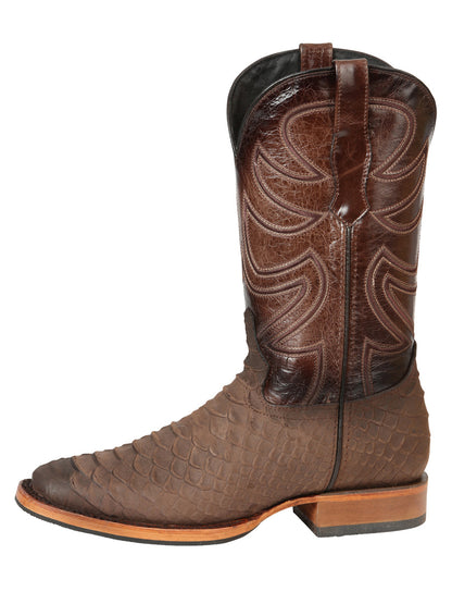 The Pro Rodeo Boot — Brown Python Print (No. 45562)