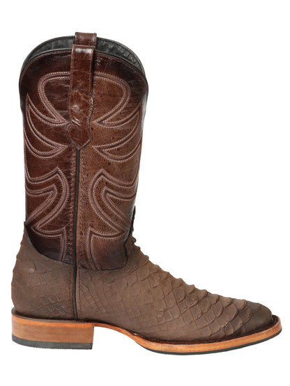 The Pro Rodeo Boot — Brown Python Print (No. 45562)