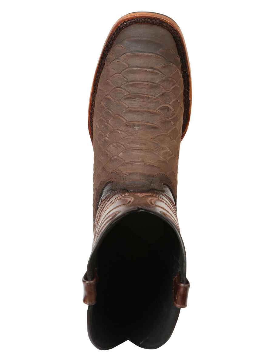The Pro Rodeo Boot — Brown Python Print (No. 45562)