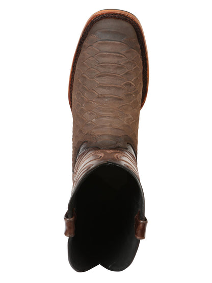 The Pro Rodeo Boot — Brown Python Print (No. 45562)