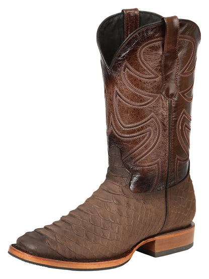 The Pro Rodeo Boot — Brown Python Print (No. 45562)