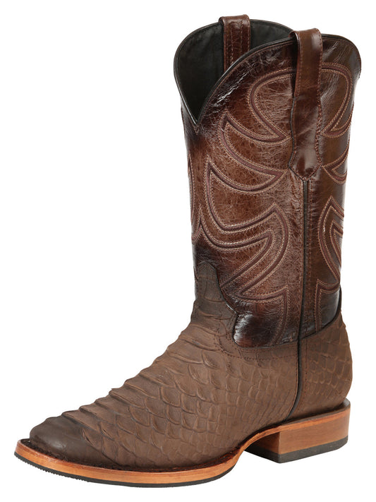 The Pro Rodeo Boot — Brown Python Print (No. 45562)