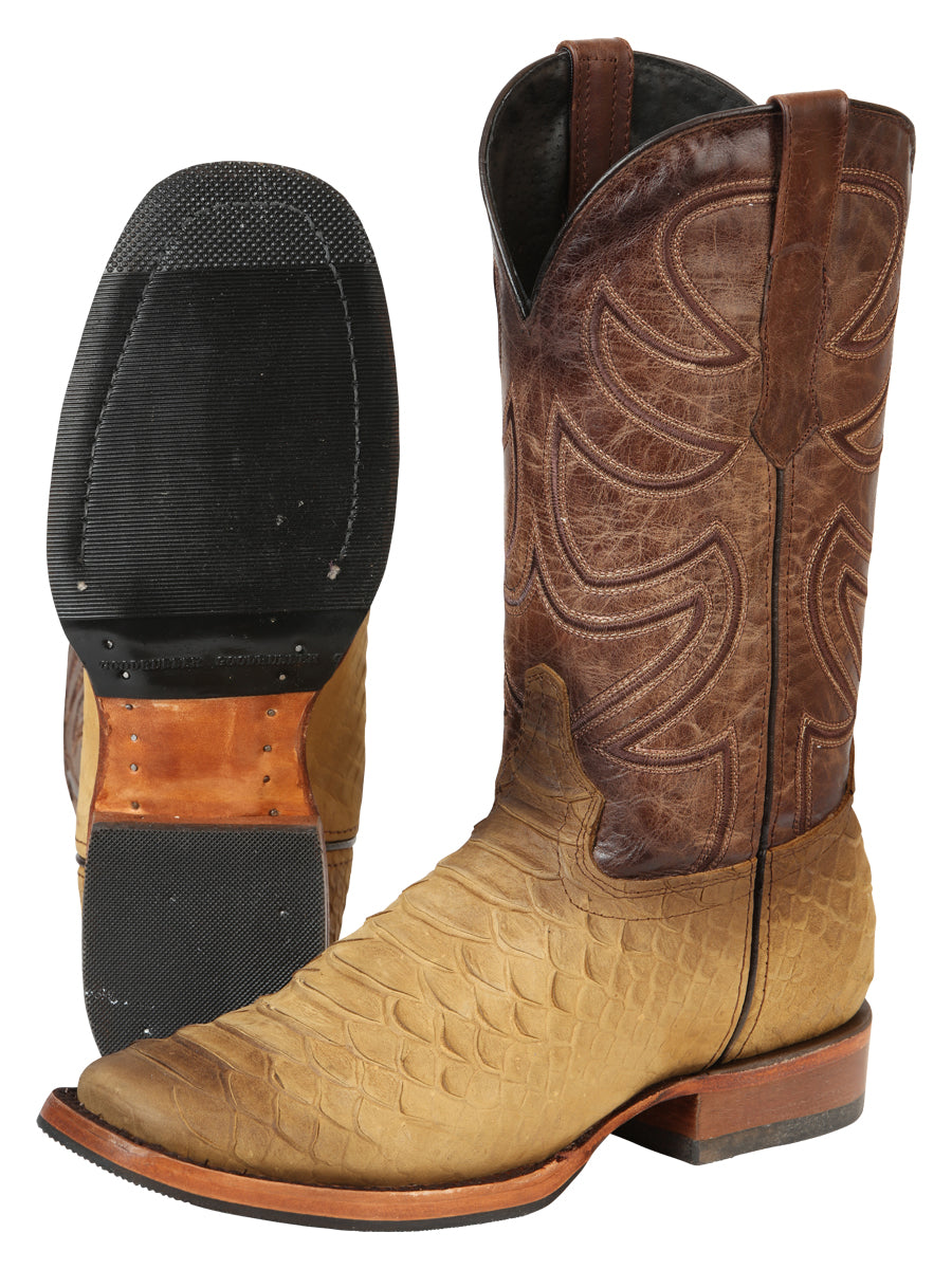 The Pro Rodeo Boot — Honey Python Print (No. 45563)