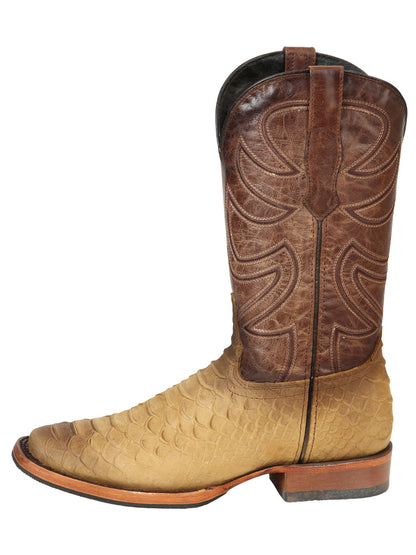 The Pro Rodeo Boot — Honey Python Print (No. 45563)