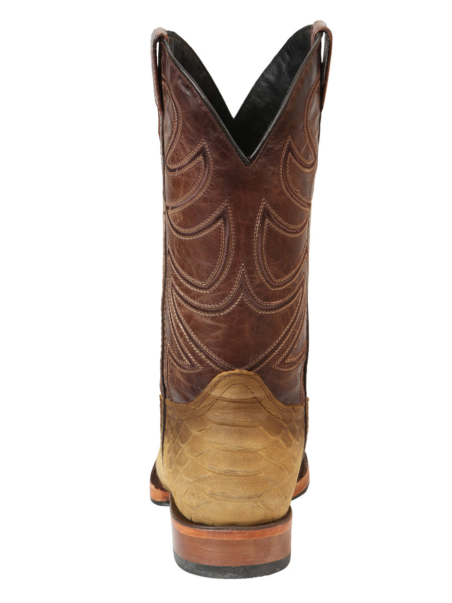The Pro Rodeo Boot — Honey Python Print (No. 45563)