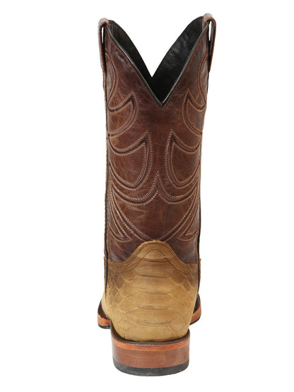 The Pro Rodeo Boot — Honey Python Print (No. 45563)