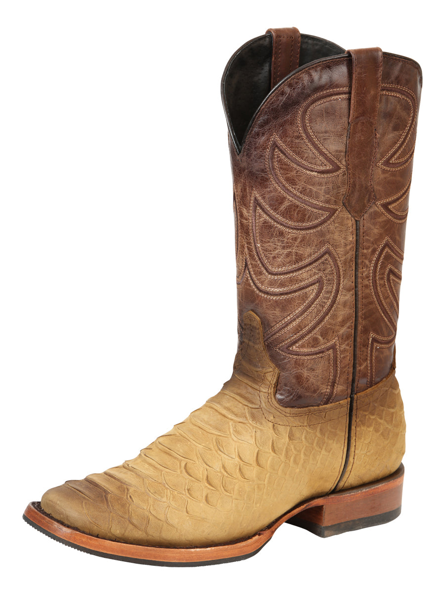 The Pro Rodeo Boot — Honey Python Print (No. 45563)