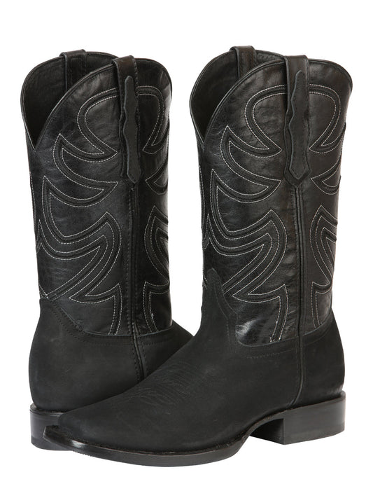 The Pro Rodeo Boot — Black Nobuck (No. 45567)