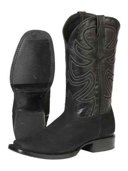 The Pro Rodeo Boot — Black Nobuck (No. 45567)