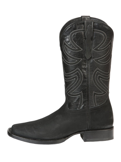 The Pro Rodeo Boot — Black Nobuck (No. 45567)