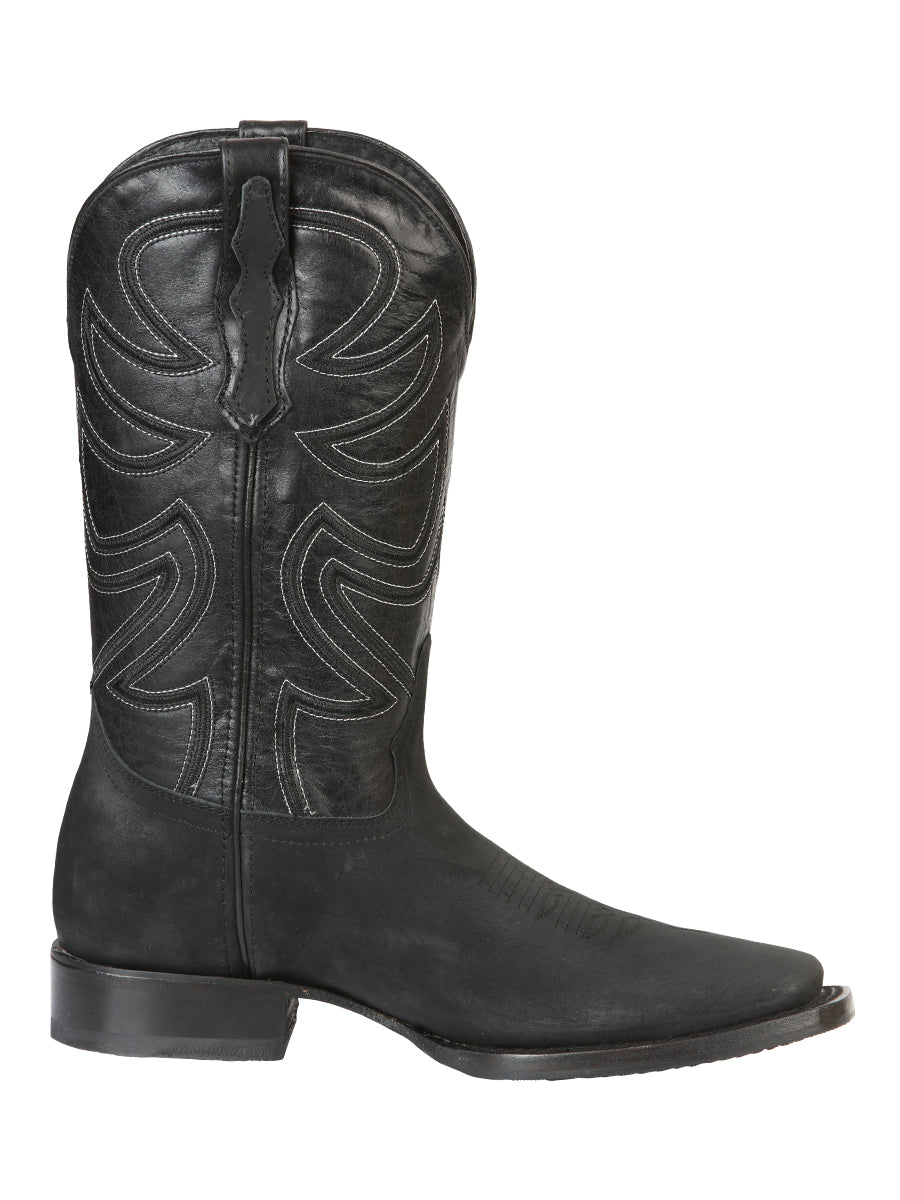 The Pro Rodeo Boot — Black Nobuck (No. 45567)