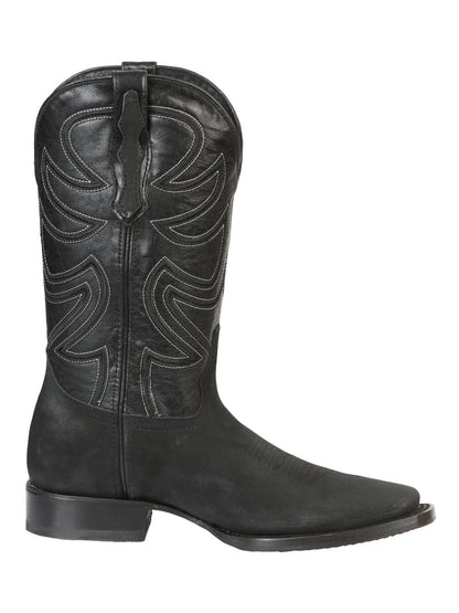 The Pro Rodeo Boot — Black Nobuck (No. 45567)