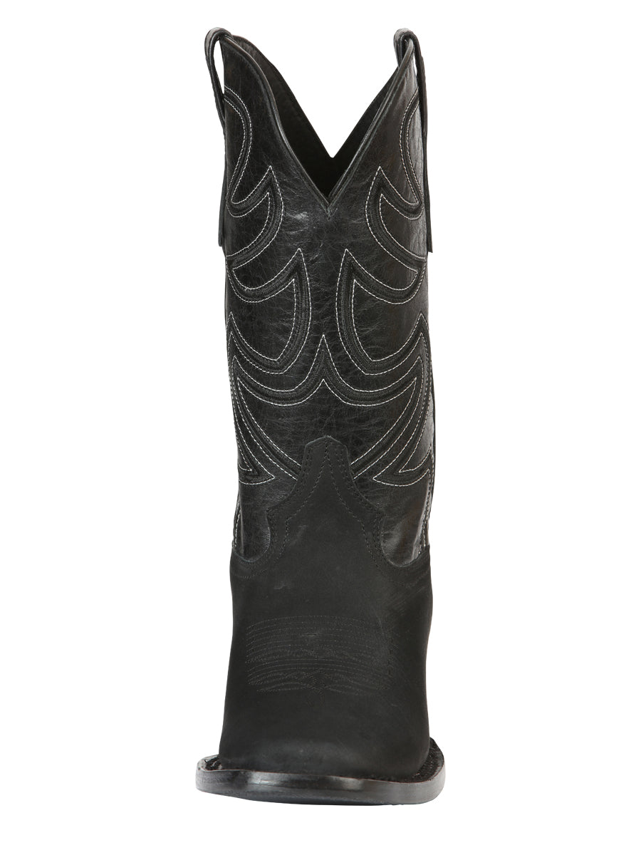 The Pro Rodeo Boot — Black Nobuck (No. 45567)