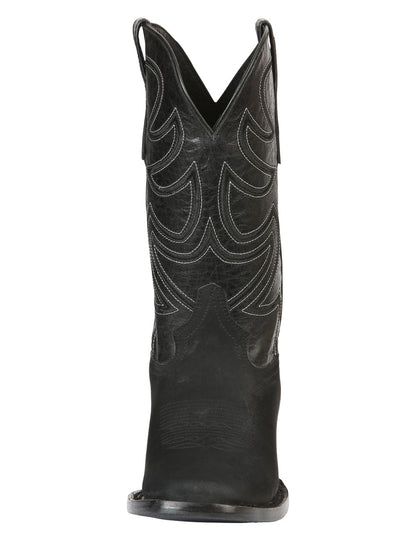 The Pro Rodeo Boot — Black Nobuck (No. 45567)