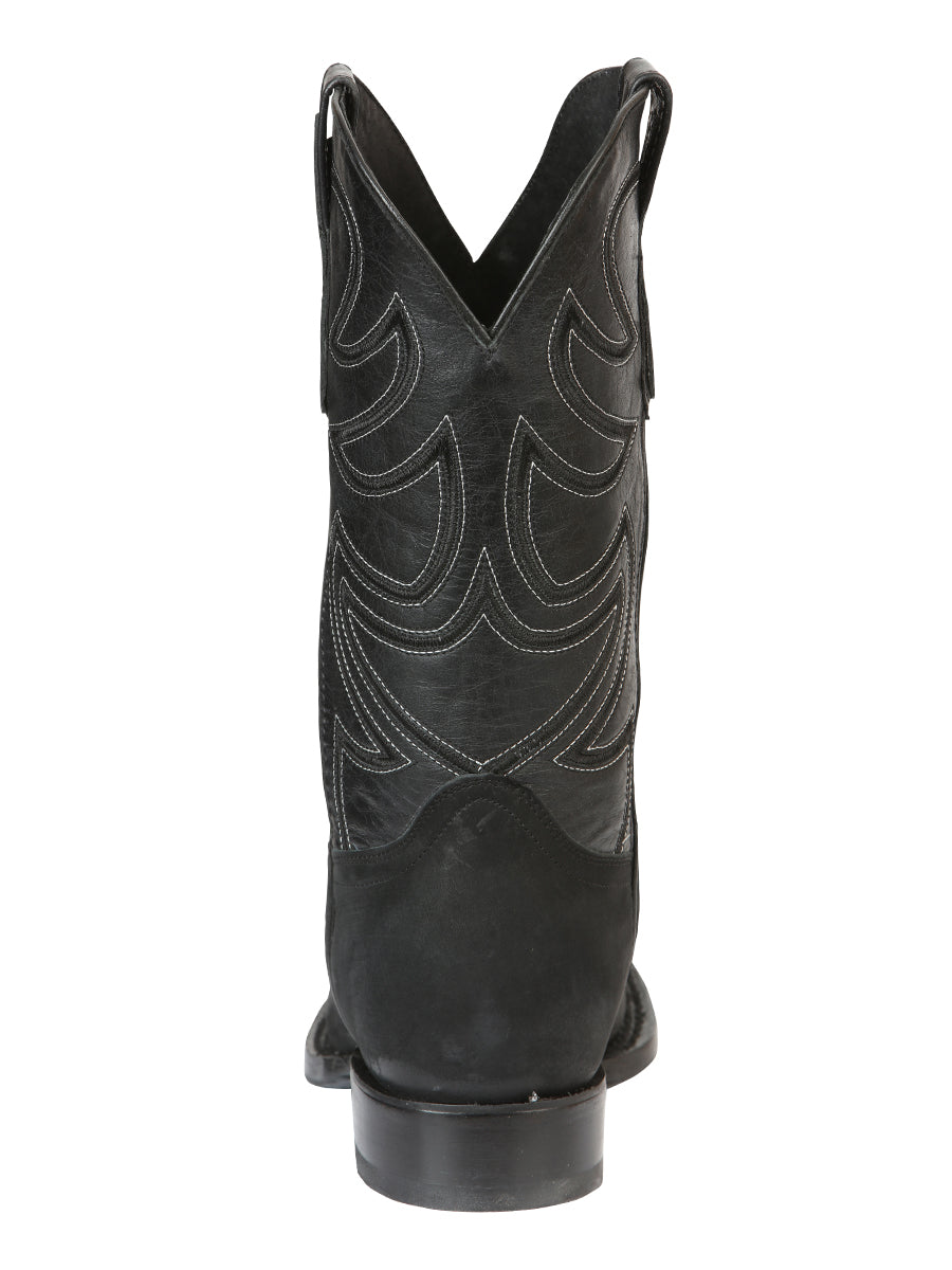 The Pro Rodeo Boot — Black Nobuck (No. 45567)