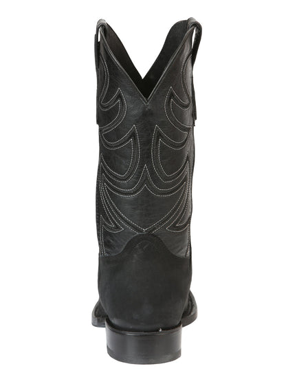 The Pro Rodeo Boot — Black Nobuck (No. 45567)