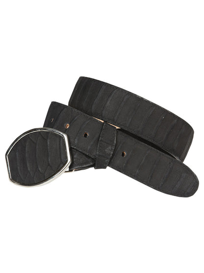 The Vaquero Belt — Black Python Print (No. 45569)