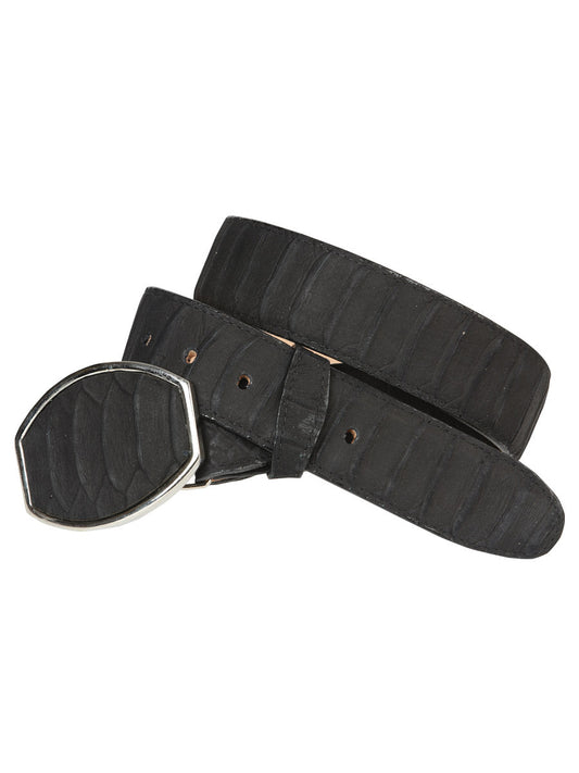 The Vaquero Belt — Black Python Print (No. 45569)