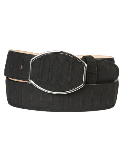 The Vaquero Belt — Black Python Print (No. 45569)