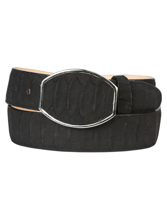 The Vaquero Belt — Black Python Print (No. 45569)