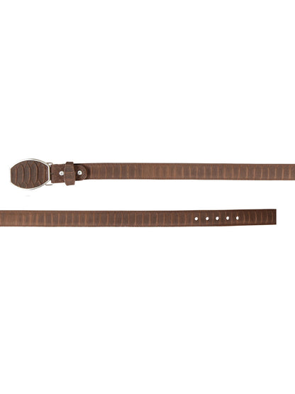 The Vaquero Belt — Brown Python Print (No. 45570)