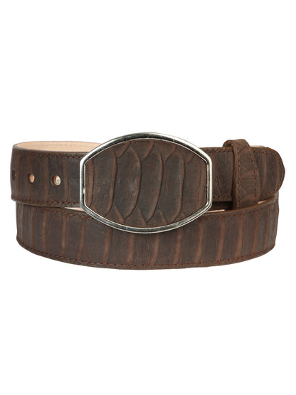 The Vaquero Belt — Brown Python Print (No. 45570)